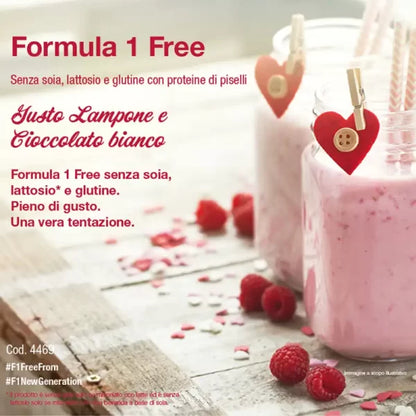 Herbalife Formula 1 Free (senza glutine, lattosio e soia) Lampone e Cioccolato Bianco