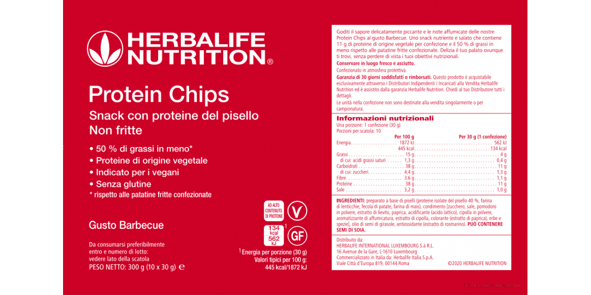 Herbalife Protein Chips gusto barbecue